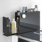 Yamazaki Gew&uuml;rzregal K&uuml;chenregal Metall schwarz 50x36x12cm mit Auszug