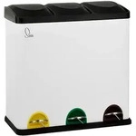 SVITA TC3X20 Treteimer 60 Liter Wei&szlig; 20L dreifach XXL Abfalleimer...