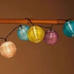 Solar-Lampion-Lichterkette 10 LED Partybeleuchtung Dekolicht Gartendeko warmwei&szlig;