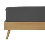 Schiesser Spannbettlaken Elli - 97/3 - 100 x 200 cm - Dunkelgrau