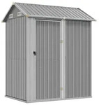 vidaXL Gartenhaus Hellgrau 192x152,5x237 cm Verzinkter Stahl