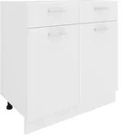 VCM K&uuml;chenm&ouml;bel Unterschrank Esilo Wei&szlig; H. 82 x B. 80 x T. 46 cm