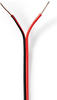 Nedis Lautsprecherkabel - 2x 0.50 mm2 - CCA - 100.0 m - Rund - PVC - Red / Schwarz -