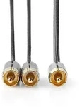 Nedis Subwoofer Kabel - RCA - 2x RCA Stecker - Vergoldet - 3.00 m - Rund - 4.5 mm -