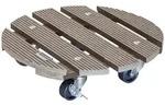 WAGNER Pflanzenroller WPC &Oslash; 29 x 7,5 cm, f&uuml;r au&szlig;en & innen, taupe, wetterfest,
