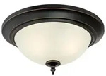 Westinghouse Deckenleuchte Harwell Bernstein Bronze & Mattglas