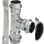 VIEGA T-St&uuml;ck Sanpress Inox Edelstahl 54mm