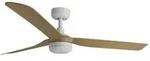 Faro Barcelona - Punt M LED-Deckenventilator Wei&szlig;/Ahorn - Leiser...