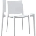 CLP Gartenstuhl Meton Kunststoff HBT: 81x42x49 cm wei&szlig;