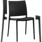 CLP Gartenstuhl Meton Kunststoff HBT: 81x42x49 cm schwarz