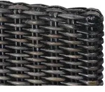 vidaXL Esszimmerst&uuml;hle Kubu Rattan und Mangoholz : Farbe - Schwarz, Gr&ouml;&szlig;e - 4 Stk.