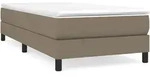 vidaXL Bettgestell Taupe 90x200 cm Stoff