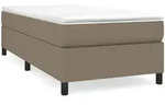 vidaXL Bettgestell Taupe 90x200 cm Stoff