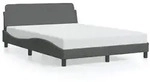 vidaXL Bettgestell "Dover" Dunkelgrau 140x200 cm Stoff