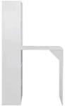 vidaXL Bartisch mit Schrank Wei&szlig; 115x59x200 cm Modell Orion Oval