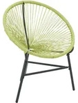 vidaXL Acapulco-Gartenstuhl Poly Rattan Gr&uuml;n
