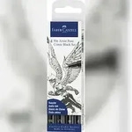 FABER-CASTELL Faber Castell Tuschestift Pitt Artist Pen 4er Comic schwarz