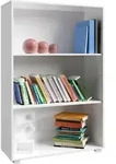 CASARIA&reg; B&uuml;cherregal Wei&szlig; Holz 3 F&auml;cher 115x60x28cm Standregal Kinder...