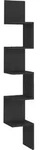 vidaXL Wand-Eckregal Schwarz 20x20x127,5 cm Holzwerkstoff