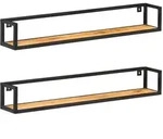 vidaXL Wandregale 2 Stk. 120 cm Massivholz Akazie
