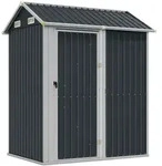 vidaXL Gartenhaus Anthrazit 192x152,5x237 cm Verzinkter Stahl