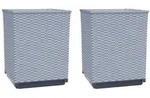 vidaXL Pflanzk&uuml;bel 2 Stk. Hellgrau 30x30x37 cm Polypropylen