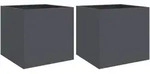 vidaXL Pflanzk&uuml;bel 2 Stk. Anthrazit 49x47x46 cm Stahl