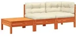 vidaXL Gartensofa mit Kissen und Fu&szlig;hocker Massivholz Kiefer