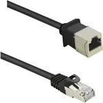 renkforce CAT5e F/UTP Netzwerk-Verl&auml;ngerungskabel 0.50 m Schwarz