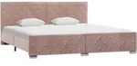 vidaXL Bettgestell Rosa Stoff 180 x 200 cm