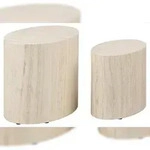Mice Couchtisch Satz von 2 St&uuml;ck beige.