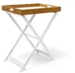 Relaxdays Tabletttisch Bambus HxBxT:72x60x40cm, Beistelltisch mit Tablett,