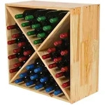 PROREGAL Modulares Weinregal VINCELLAR MOD | HxBxT 60x60x30cm | Kreuz Modul...