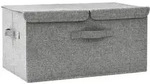 vidaXL Aufbewahrungsbox Stoff 50x30x25 cm Grau