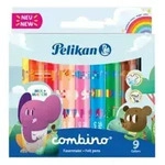 Fasermaler combino super 411, mit Tiermotiven, 9 Farben, 1 mm, sortiert
