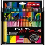 STABILO 24 Filzstifte mit Keilspitze Pen 68 MAX ARTY