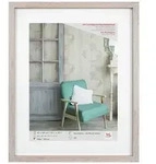walther + design Stockholm 3D Holz Bilderrahmen 40x50 cm GRAU mit Kunstglas
