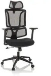 B&uuml;rostuhl / Drehstuhl ERGOMY Sitz Stoff / R&uuml;cken Netzstoff schwarz mybuero