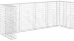 vidaXL Gabionenwand f&uuml;r M&uuml;lltonnen Verzinkter Stahl 320&times;100&times;120 cm