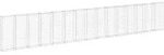 vidaXL Gabionenwand mit Abdeckung Verzinkter Stahl 900x30x150 cm