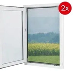 EASYmaxx Moskitonetz mit Magnetbefestigung - 150 x 130 cm - schwarz - 2er-Set