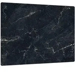 ALLboards Glas Herdabdeckplatte Schneidebrett SCHWARZER MARMOR 52&times;60 cm...