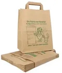 Papstar Kompostbeutel aus Papier mit Henkel 10 l 28 cm x 22 cm x 14 cm braun