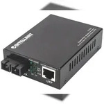 Intellinet Gigabit PoE+ Medienkonverter, 1000Base-T RJ45-Port auf 1000Base-LX (SC)