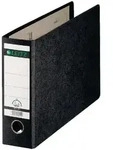 Leitz 180&deg; Ordner Breit DIN A4 80 mm Schwarz 2 Ringe 1074 Hartpappe Wolkenmarmor