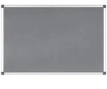 Bi-Office Maya graue Filz Pinnwand mit Aluminiumrahmen 180 x 120 cm
