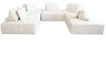 KAWOLA Modulsofa WIOLO SOFT 5 Module 5 R&uuml;ckenkissen Cord cremewei&szlig;