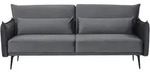 SalesFever 3-Sitzer Sofa mit Schlaffunktion | inkl. Zierkissen | Bezug Samt |...