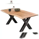 SIT M&ouml;bel Esstisch 160 x 85 cm | 36 mm Platte Akazie mit Baumkante | Gestell...