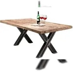 SIT M&ouml;bel Esstisch 220 x 100 cm | 50 mm Platte Teak-Holz | Natur | Gestell...